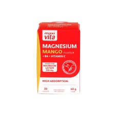 MAGNESIUM MANGO su vitaminais B6 ir C, Maxivita MAGNESIUM MANGO su vitaminais B6 ir C, Maxivita